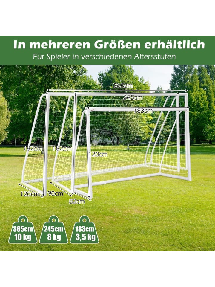 COSTWAY Fußballtor 183x82x120cm in Weiß günstig kaufen onesize