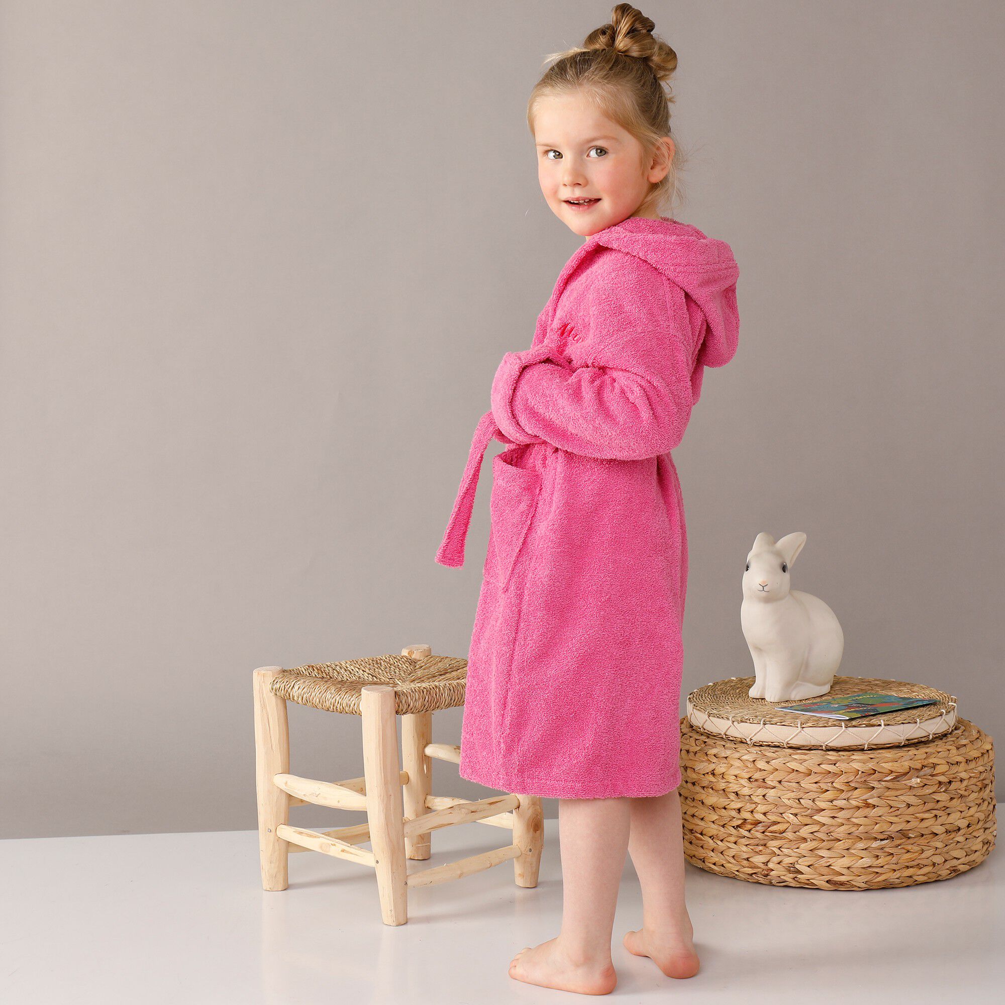 Peignoir enfant éponge à capuche personnalisable