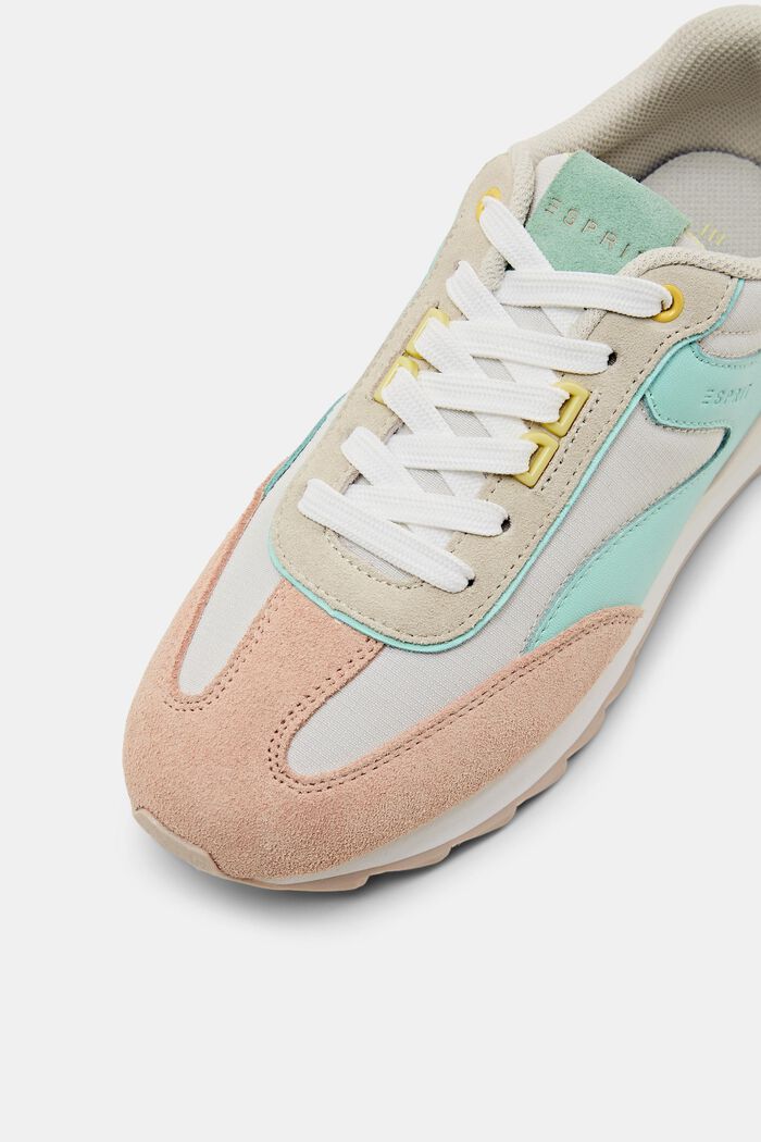 Mehrfarbige Sneaker mit echtem Leder