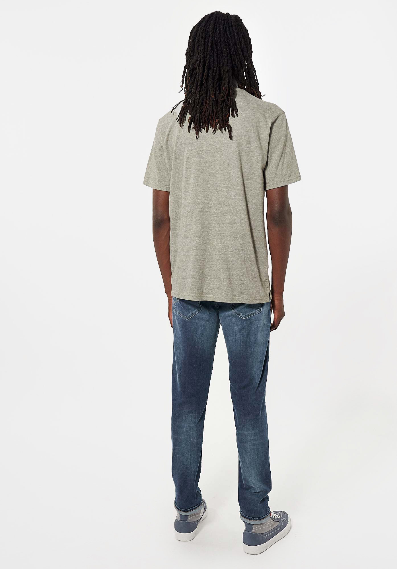 PAVEL  T-shirt kaki chiné Homme en 100% coton bio
