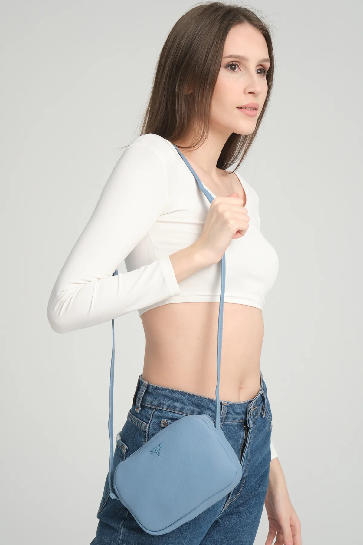 Garbalia  Liberty Blue Damen-Minitasche mit verstellbarem Schultergurt mit Kreuzgriff und Reißverschluss