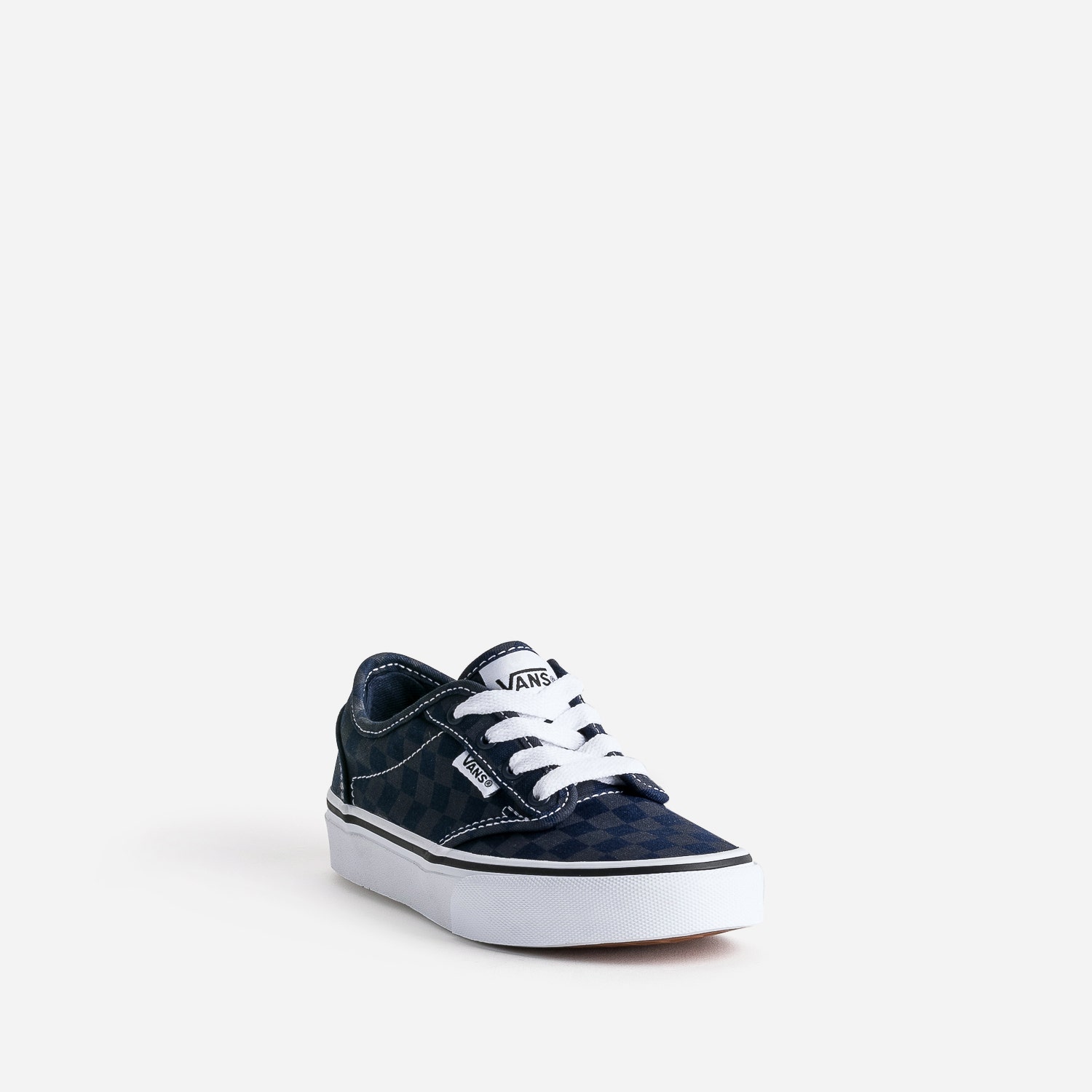 Tennis VANS marine en toile à damier gris