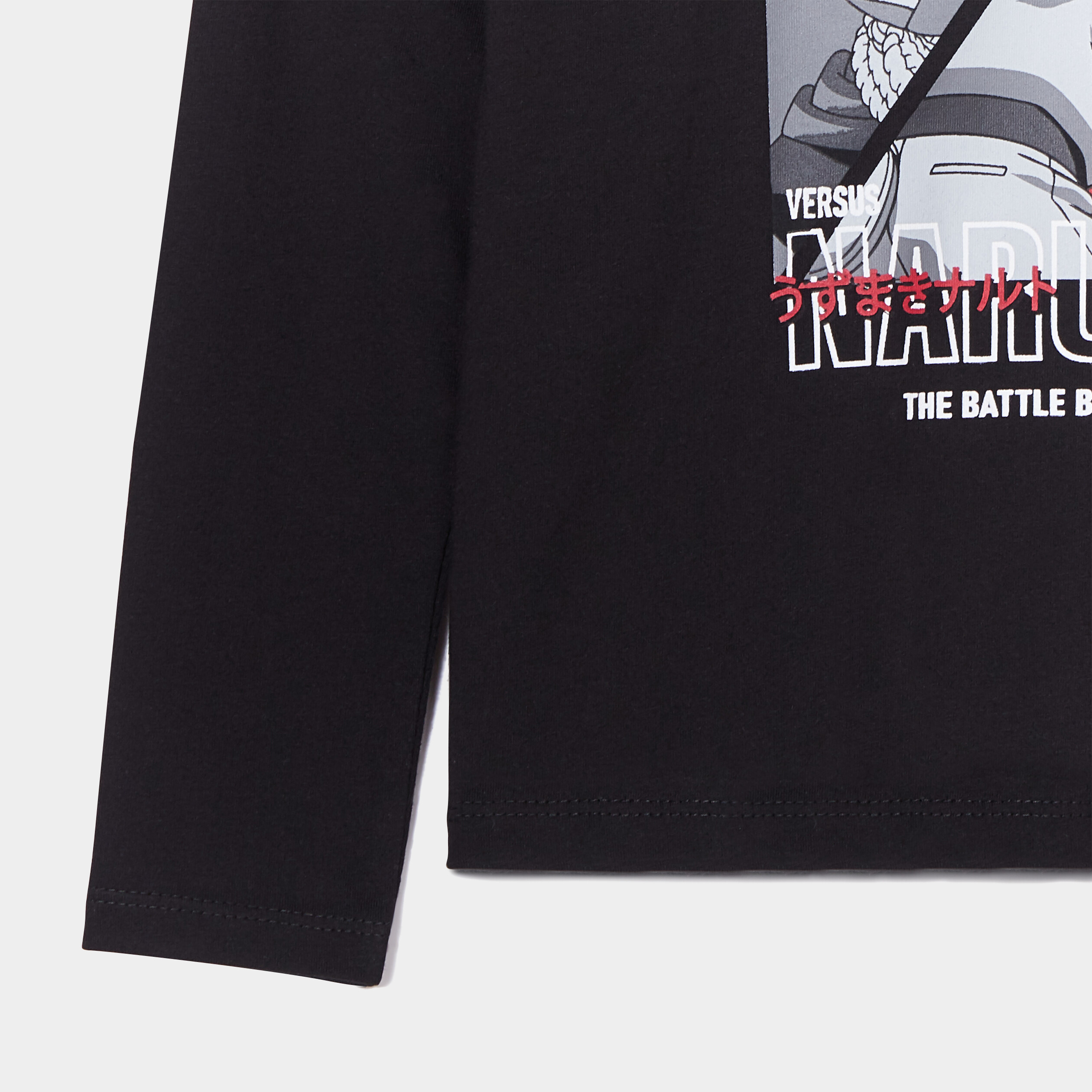 T-shirt manches longues Naruto Sasuke noir garçon | La Halle