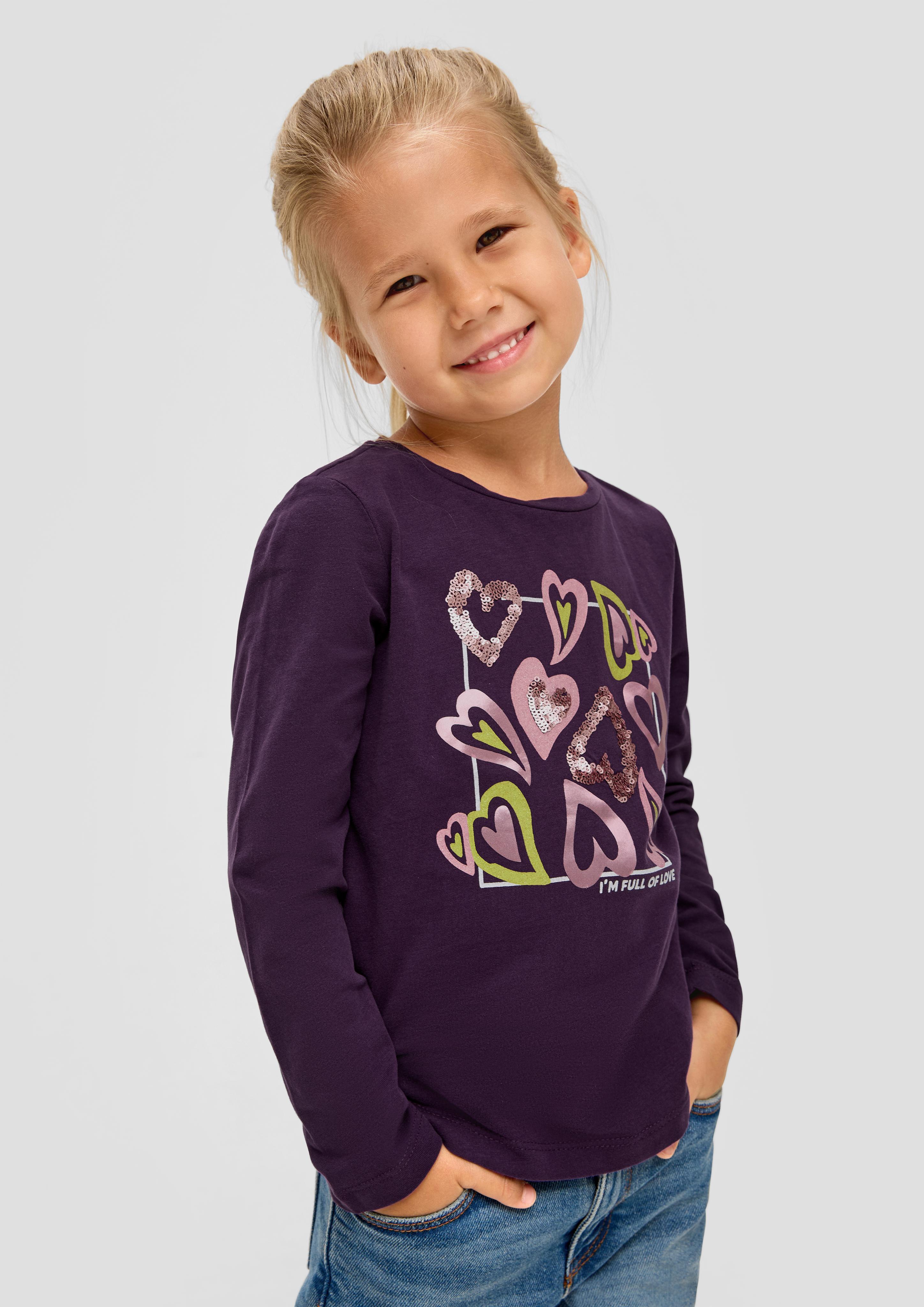 Longsleeve mit Paillettenbesatz  2133802-4836