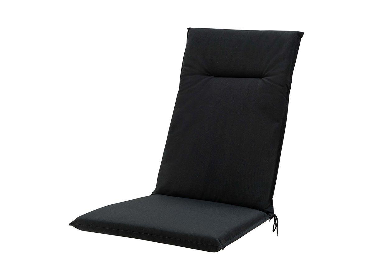 Madison Phantom Black ECO 123 x 50 Gartenstuhlkissen mit hoher Rückenlehne