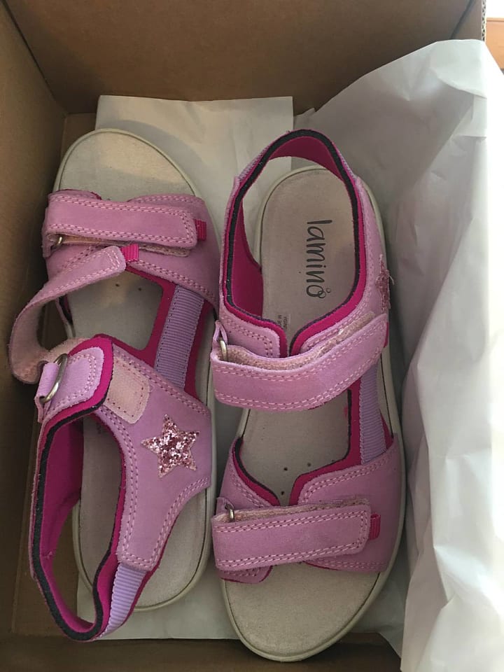 lamino Leder-Sandalen in Pink günstig kaufen 37