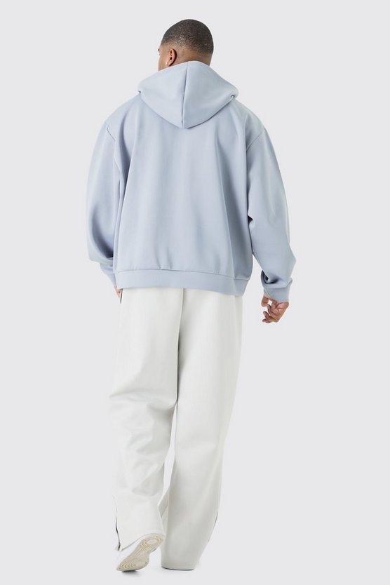 Plus Straight Leg Popper Hem Scuba Joggers