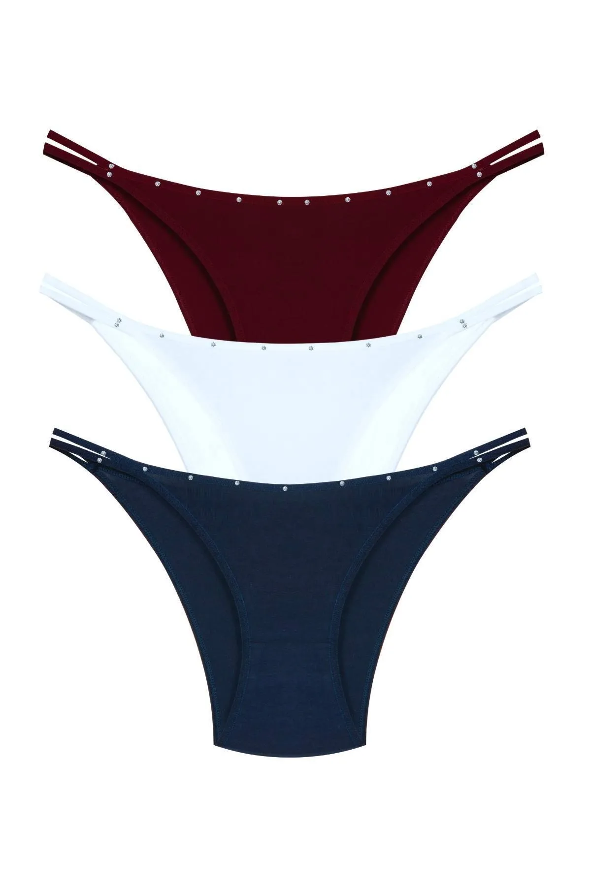 Newlilla  1025 Paar Bikinislips im Ip-Stone-Design, 1025-v2