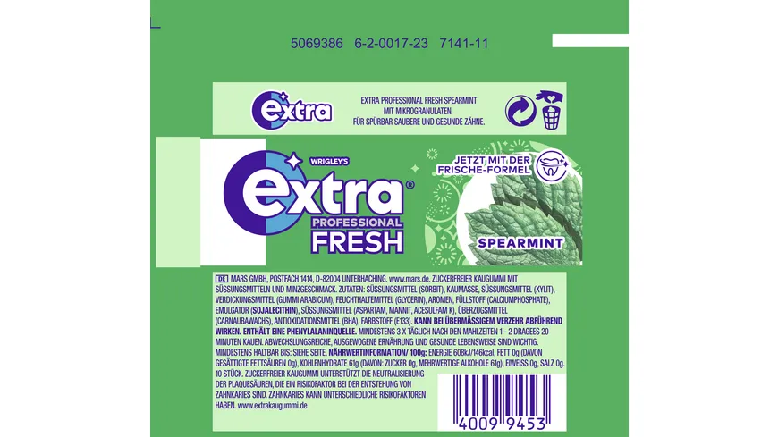 Wrigley´s Extra® Professional Fresh Spearmint