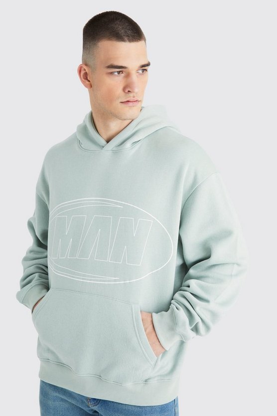 Tall kastiger Oversize Man Hoodie