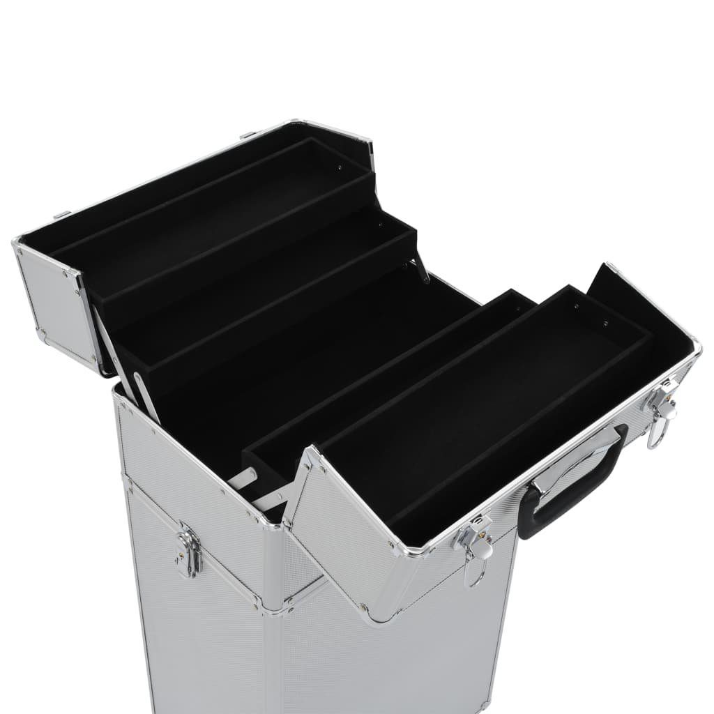 vidaXL Kosmetikkoffer Kosmetikkoffer Aluminium Silbern