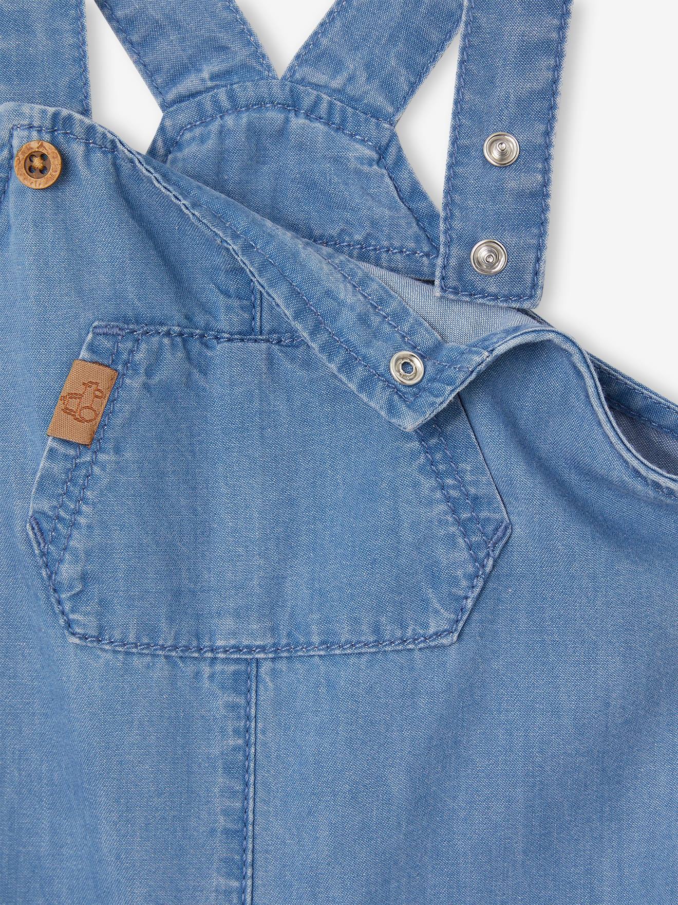 Vertbaudet Baby Latz-Shorts Oeko-Tex - blue stone