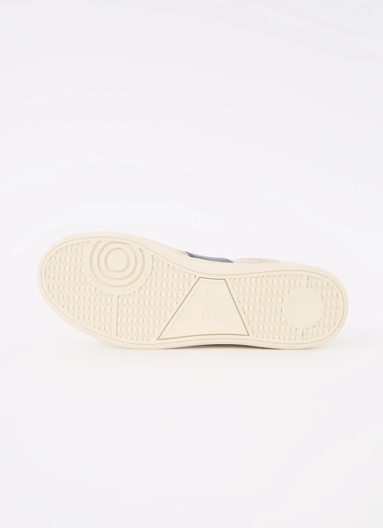 Ralph Lauren semsket skinnsneaker med logo