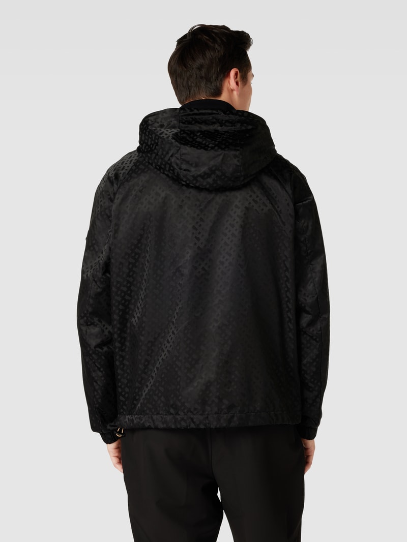 Jacke mit Allover-Muster Modell 'Condeko' in schwarz