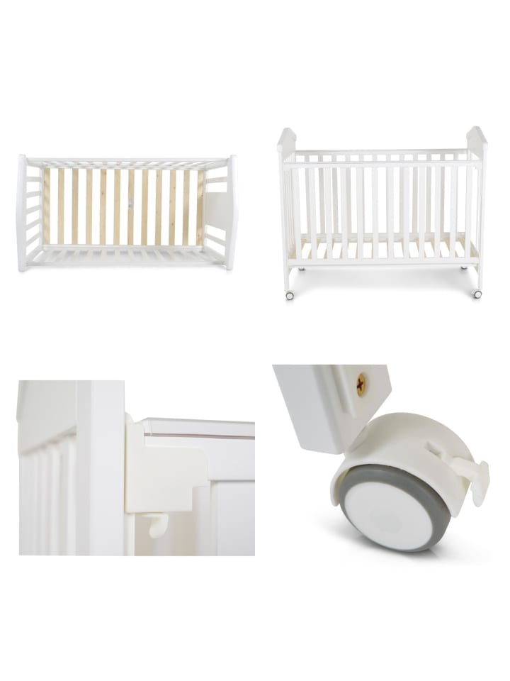Cangaroo Babybett Wing 120 x 60 cm in weiß günstig kaufen 60x120 cm