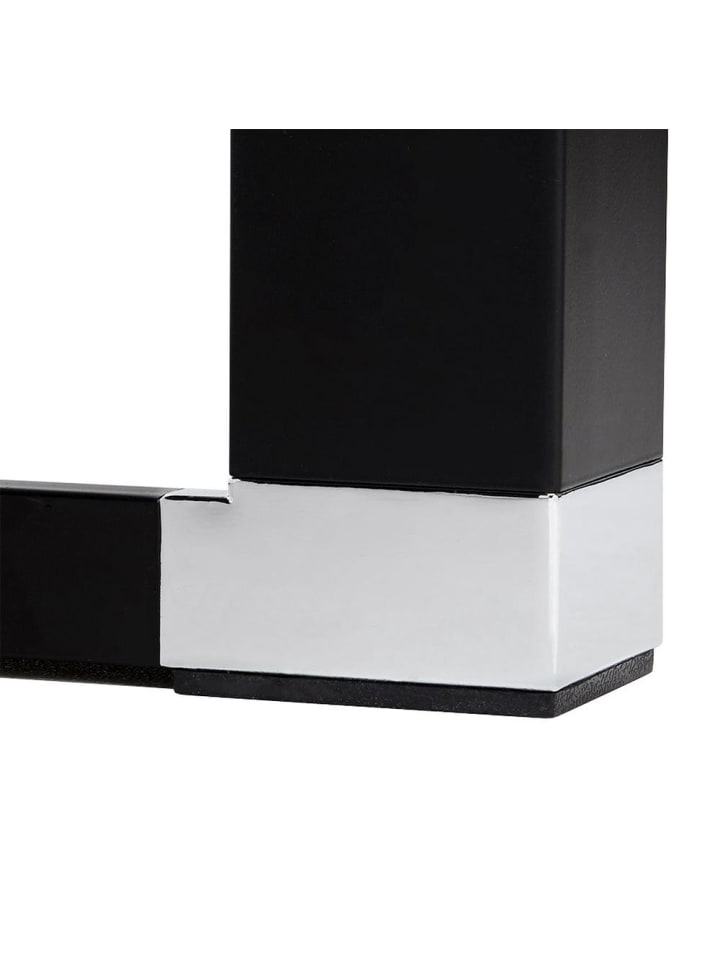 KADIMA DESIGN Schreibtisch 160x80 cm schlicht mit Chromakzenten, Holz & Metall in Schwarz günstig kaufen
