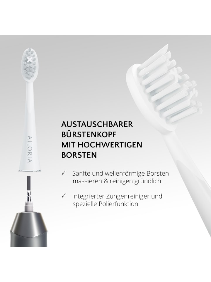 Ailoria SHINE BRIGHT USB-Schallzahnbürste in grau günstig kaufen onesize