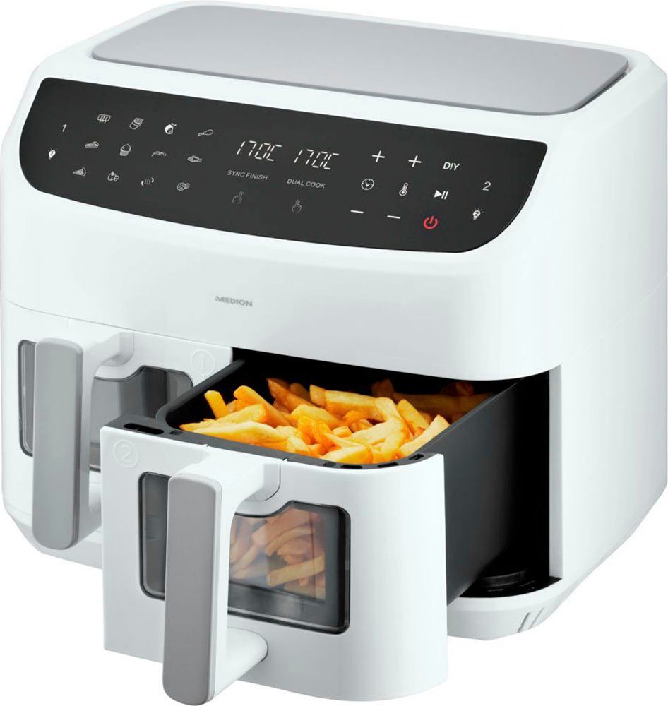 Medion® Heißluftfritteuse P20 XXL Twin MD11760, 2600 W