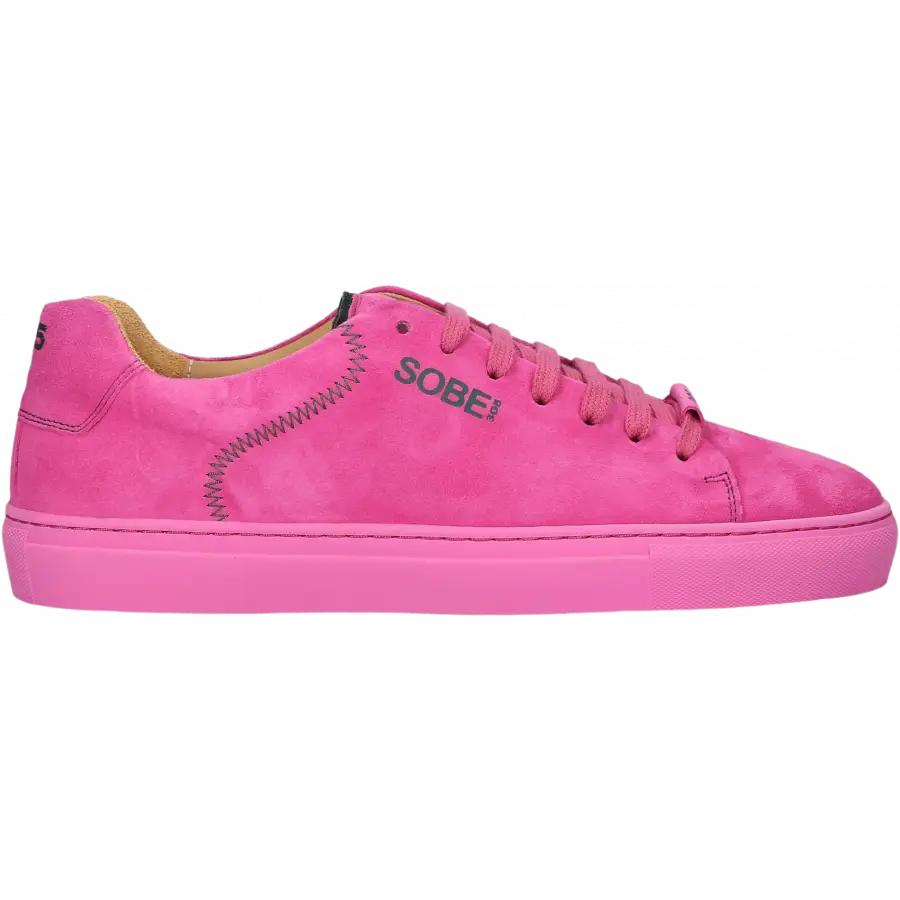 305 SOBE - Sneaker low + Snapback Cap 305 SOBE FAMILIA Veloursleder - pink