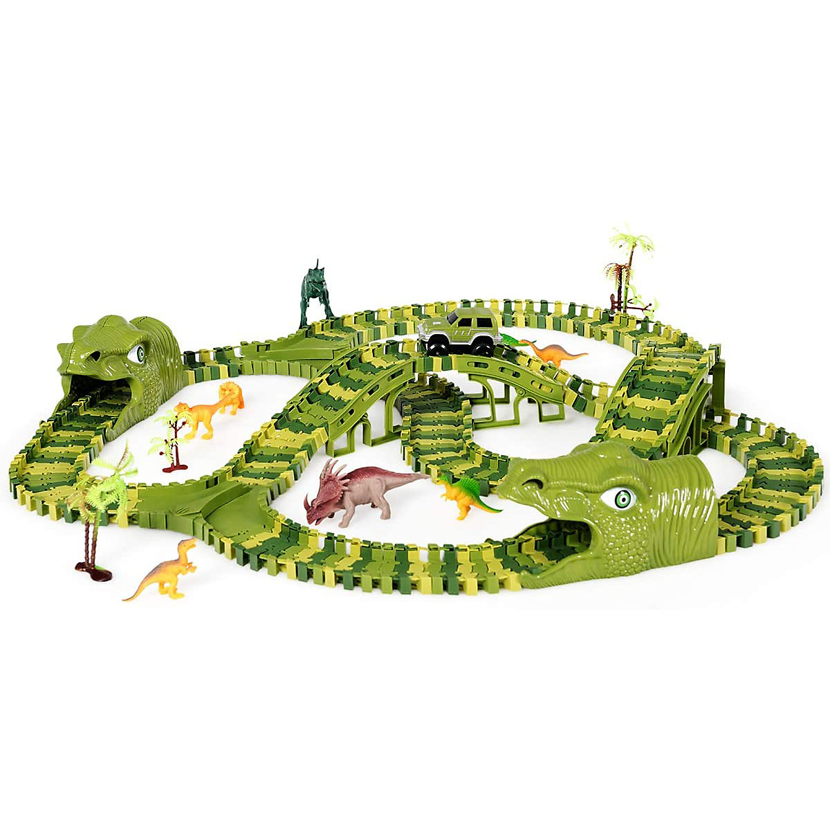 Autorennbahn Dinosaurier Rennstrecke Set