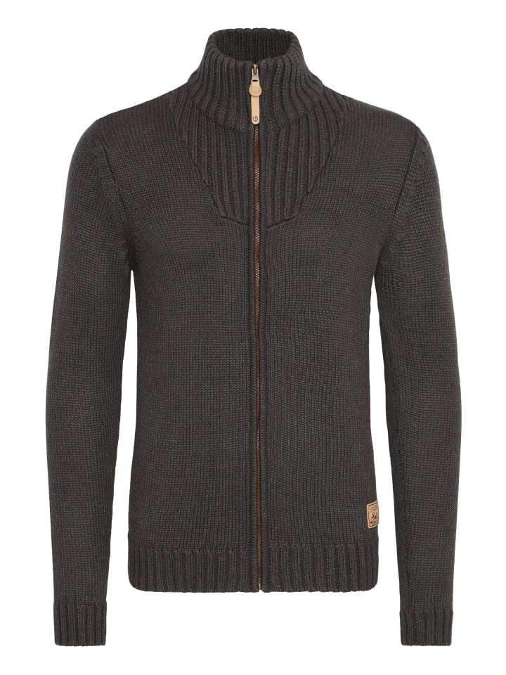 !SOLID Strickjacke SDPoul 21102155ME Strickjacke mit Stehkragen in Grau günstig kaufen M