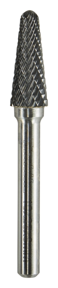 Freză Makita Accessories B-52819 HM, conică de 6 mm cu cap rotund pentru oțel inoxidabil