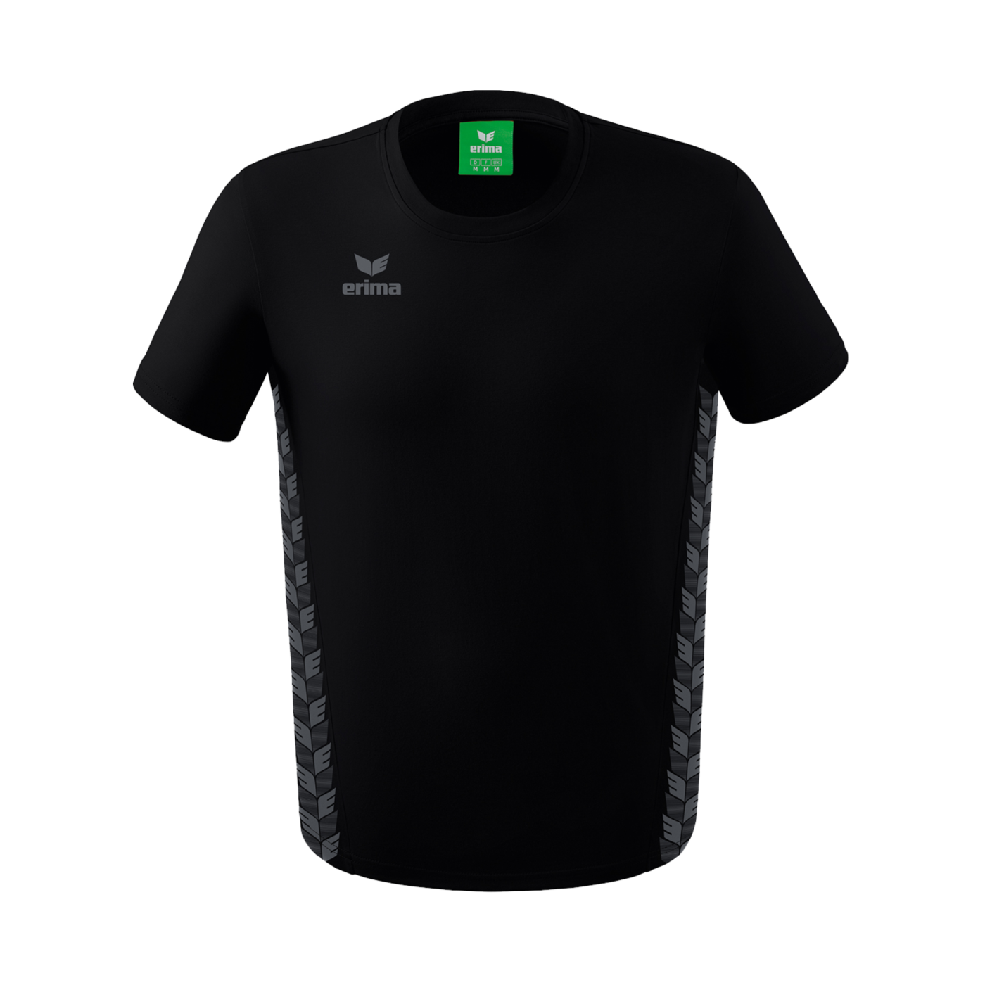 Erima Team Essential T-Shirt Schwarz Grau