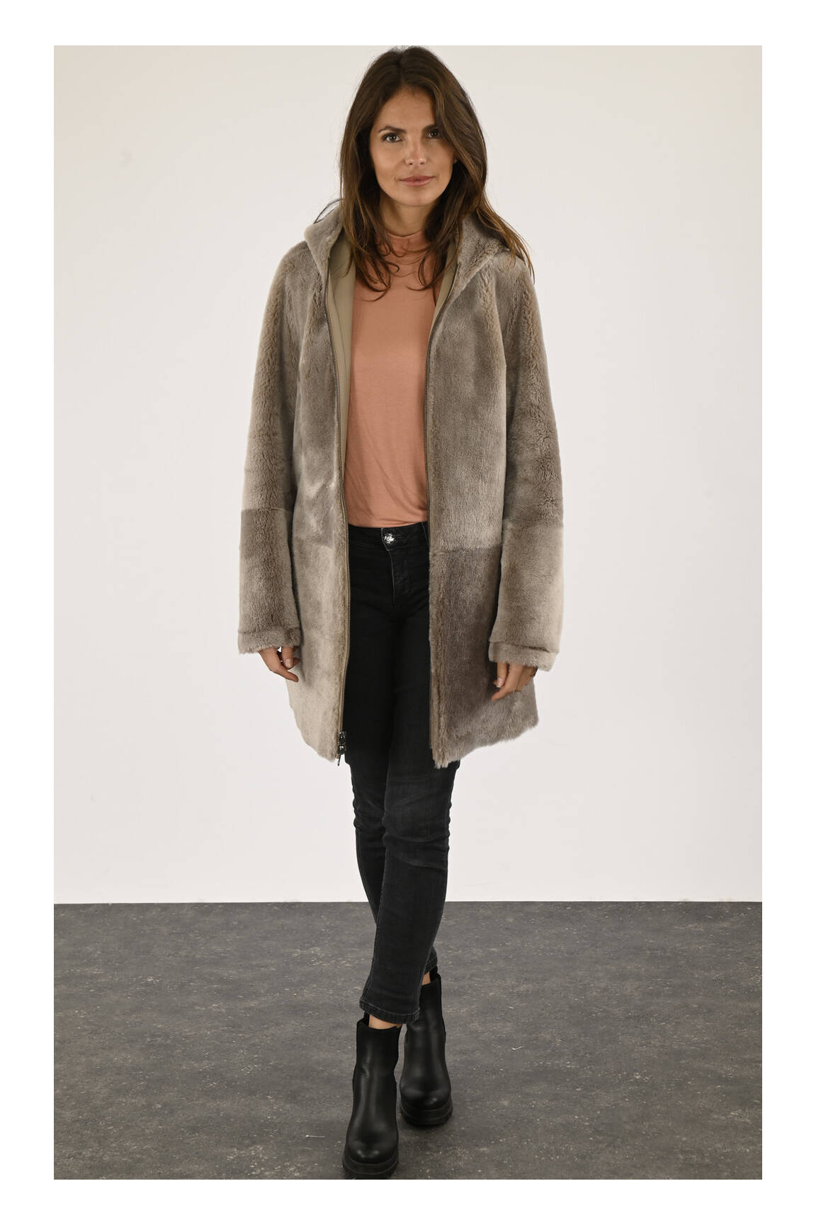 La Canadienne Manteaux Longs Femme couleur beige