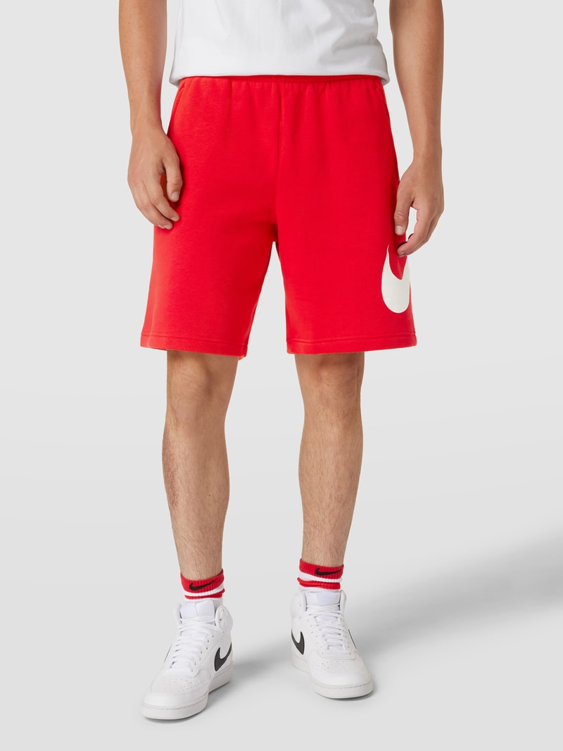 Sweatshorts mit Logo-Print Modell 'CLUB SHORT' in rot