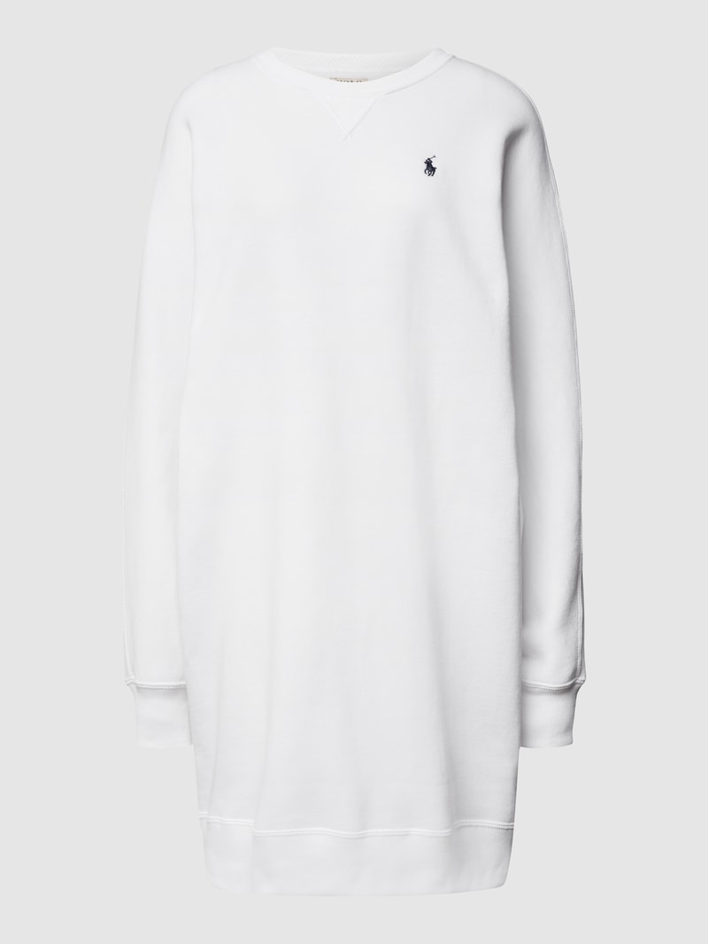 Oversized Sweatkleid mit Fledermausärmeln in weiß