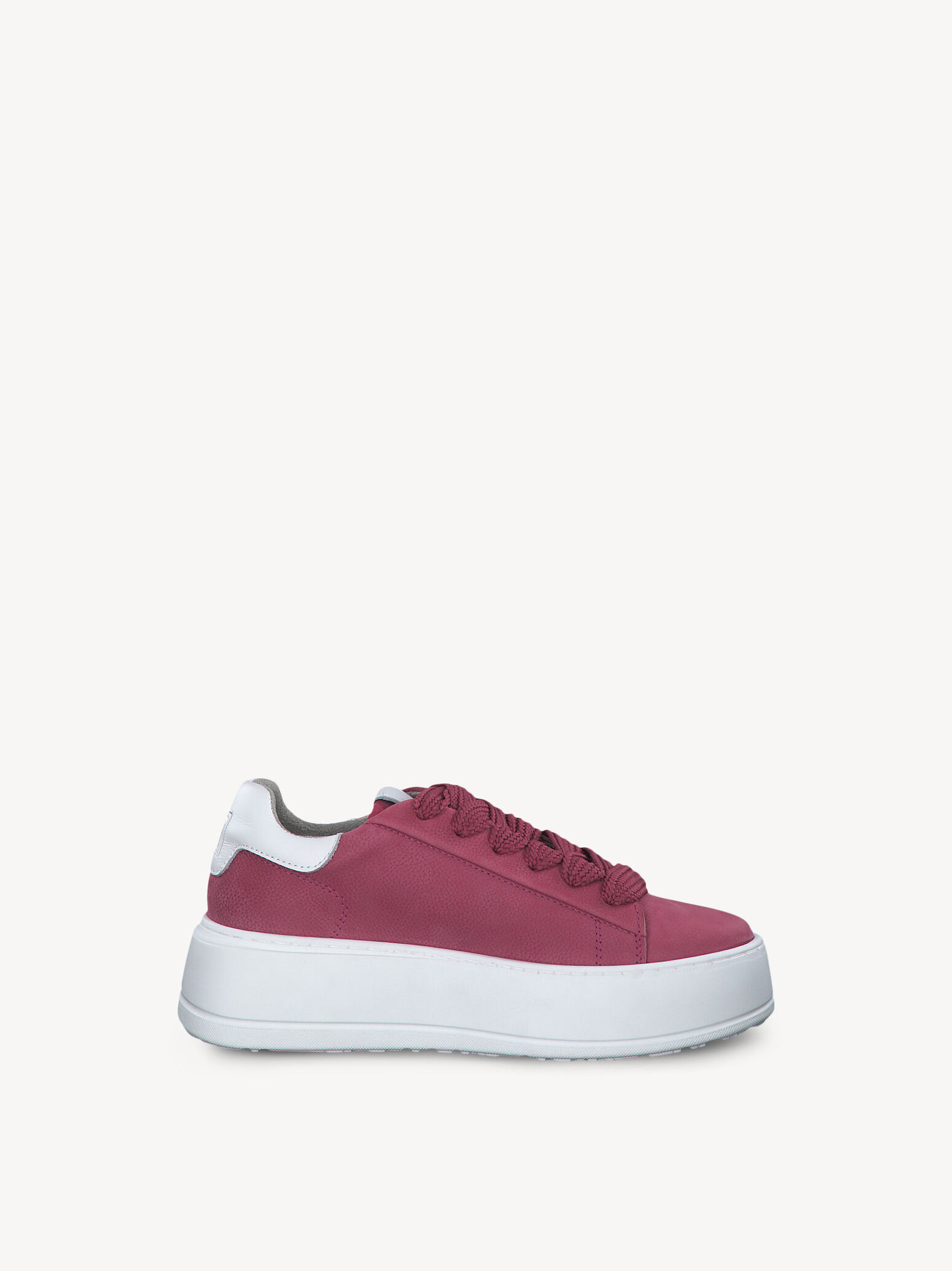 Basket en cuir - rose fuchsia