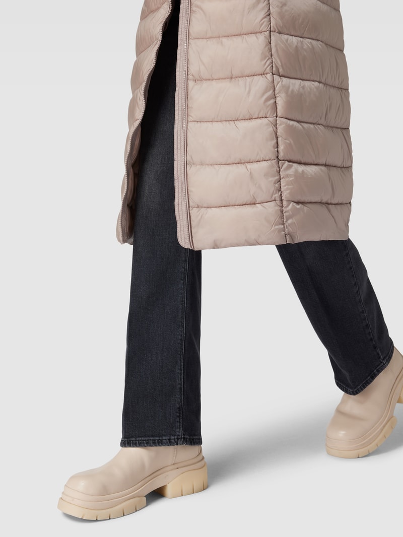 Steppmantel mit Eingrifftaschen in stein
