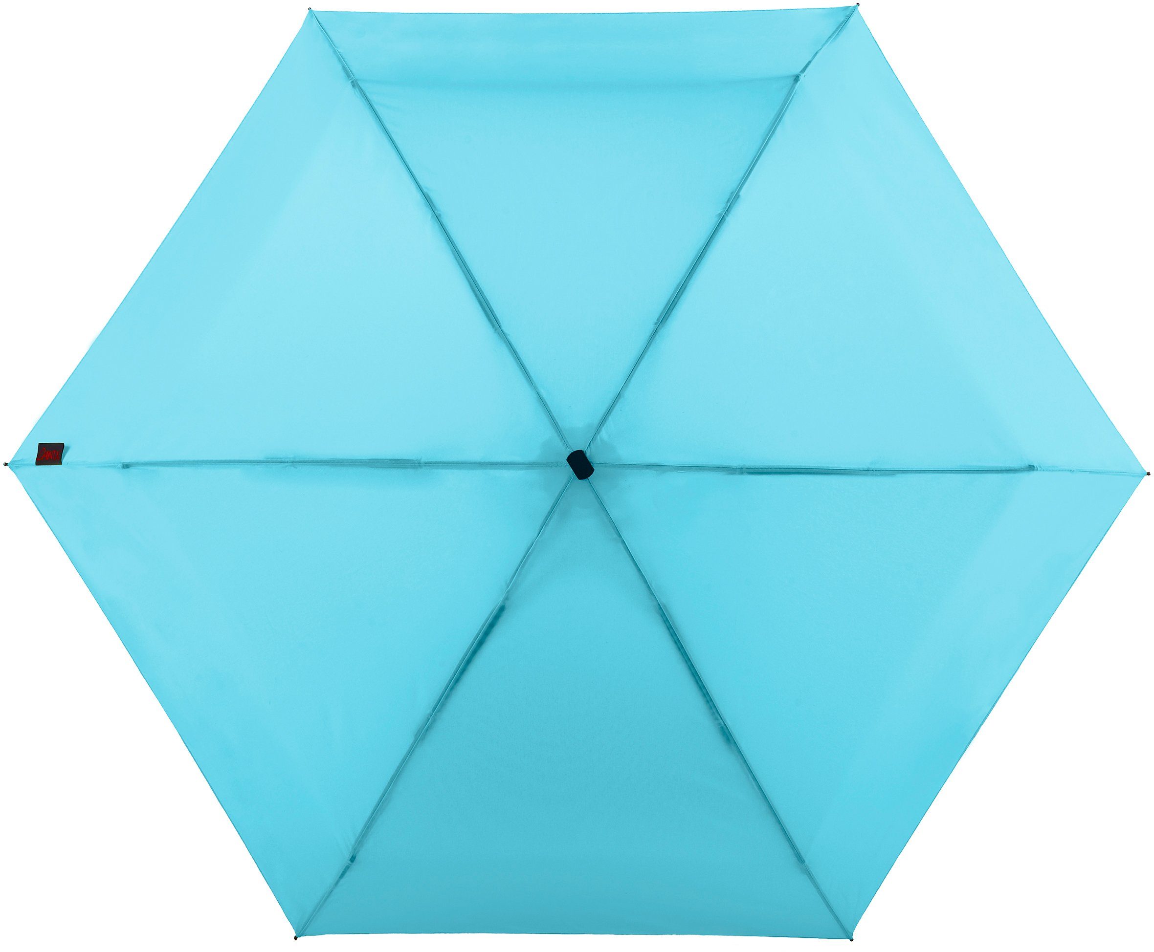 EuroSCHIRM® Taschenregenschirm Dainty, hellblau, extra flach und kurz
