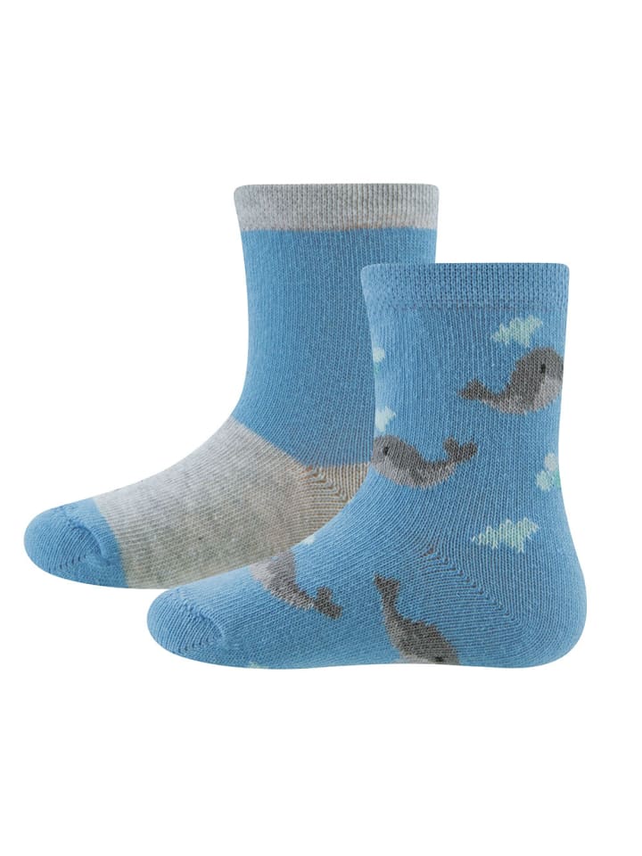 ewers 2er-Set Socken 2er Pack Wale in adria-hellsilber mel. günstig kaufen