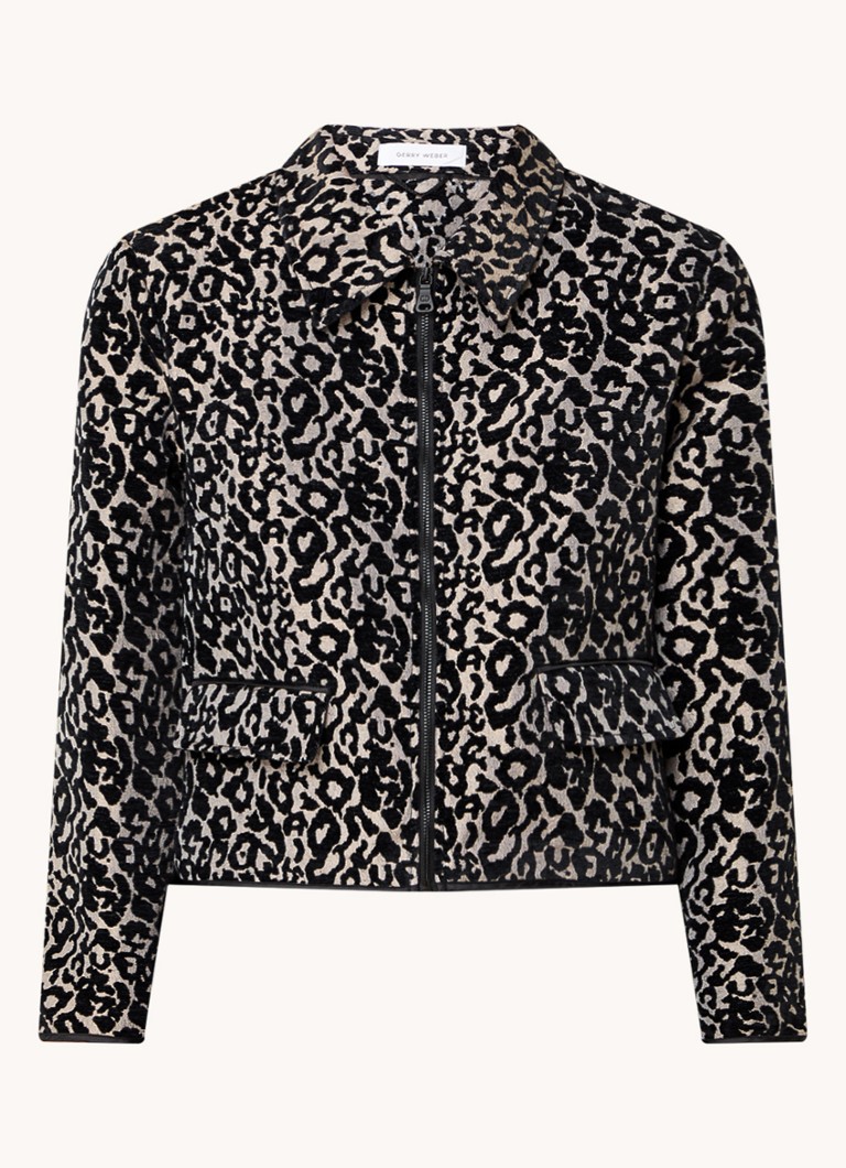 Gerry Weber jacket with leopard print and flap pockets