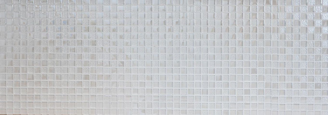 Mosani Mosaikfliesen Glasmosaik Crystal Mosaikfliesen weiß glänzend / 10 Matten