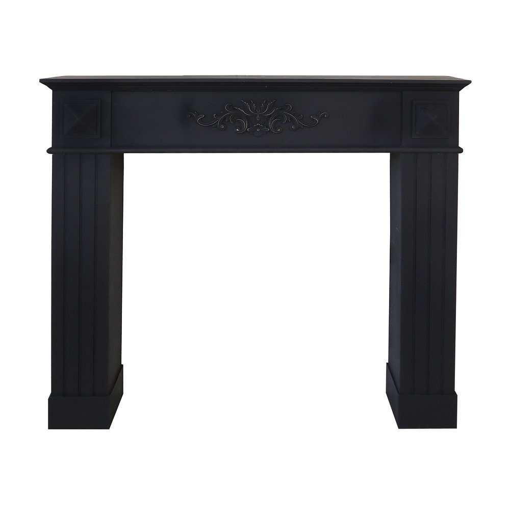 Grafelstein Dekokamin Kaminkonsole BLACK schwarz antik aus Holz