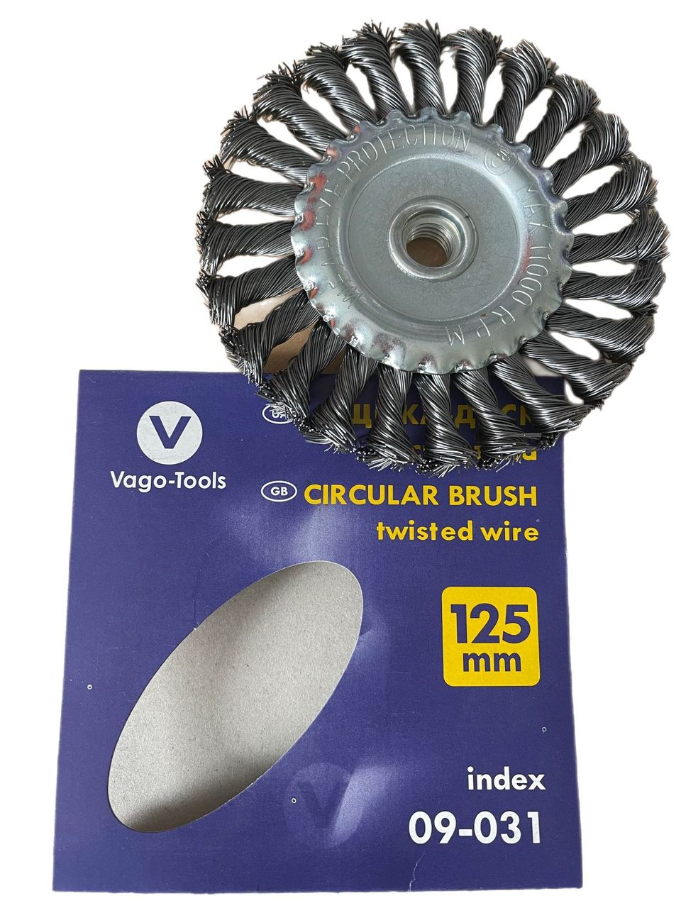 Vago-Tools Scheibenbürsten Zopfbürsten 125mm Bürsten gezopft Drahtbürsten 6x