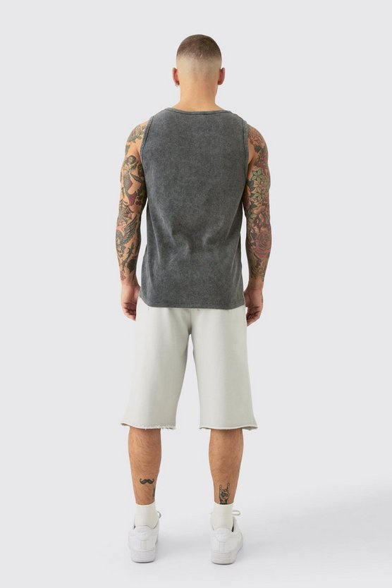 Baggy Carpenter Panel Frayed Edge Applique Jorts