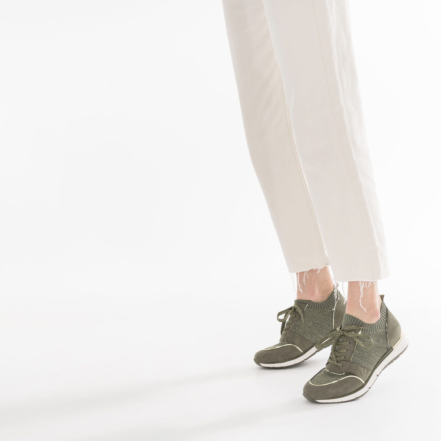 Tennis kaki tricotée