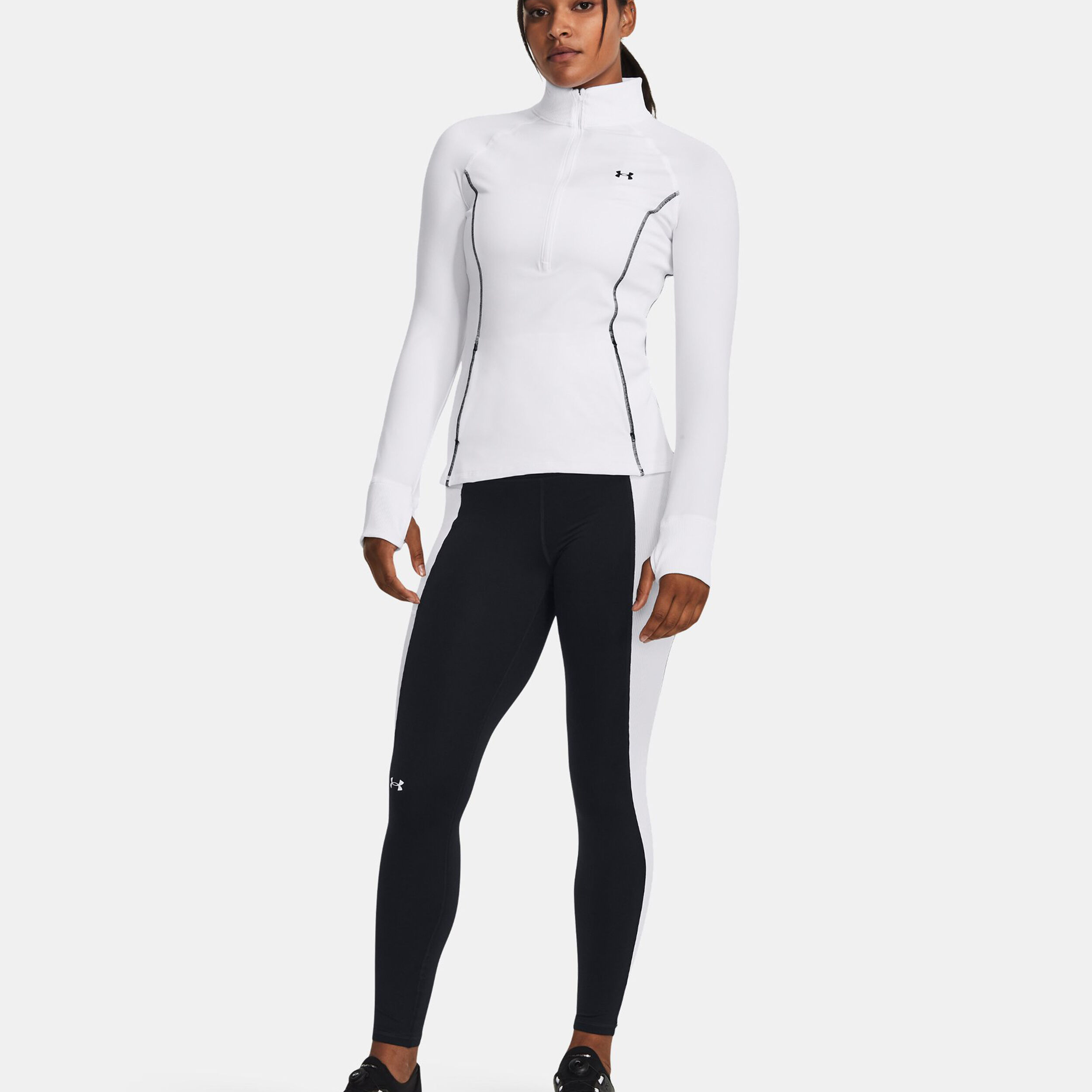 CW Half-Zip Longsleeve Damen - Weiß