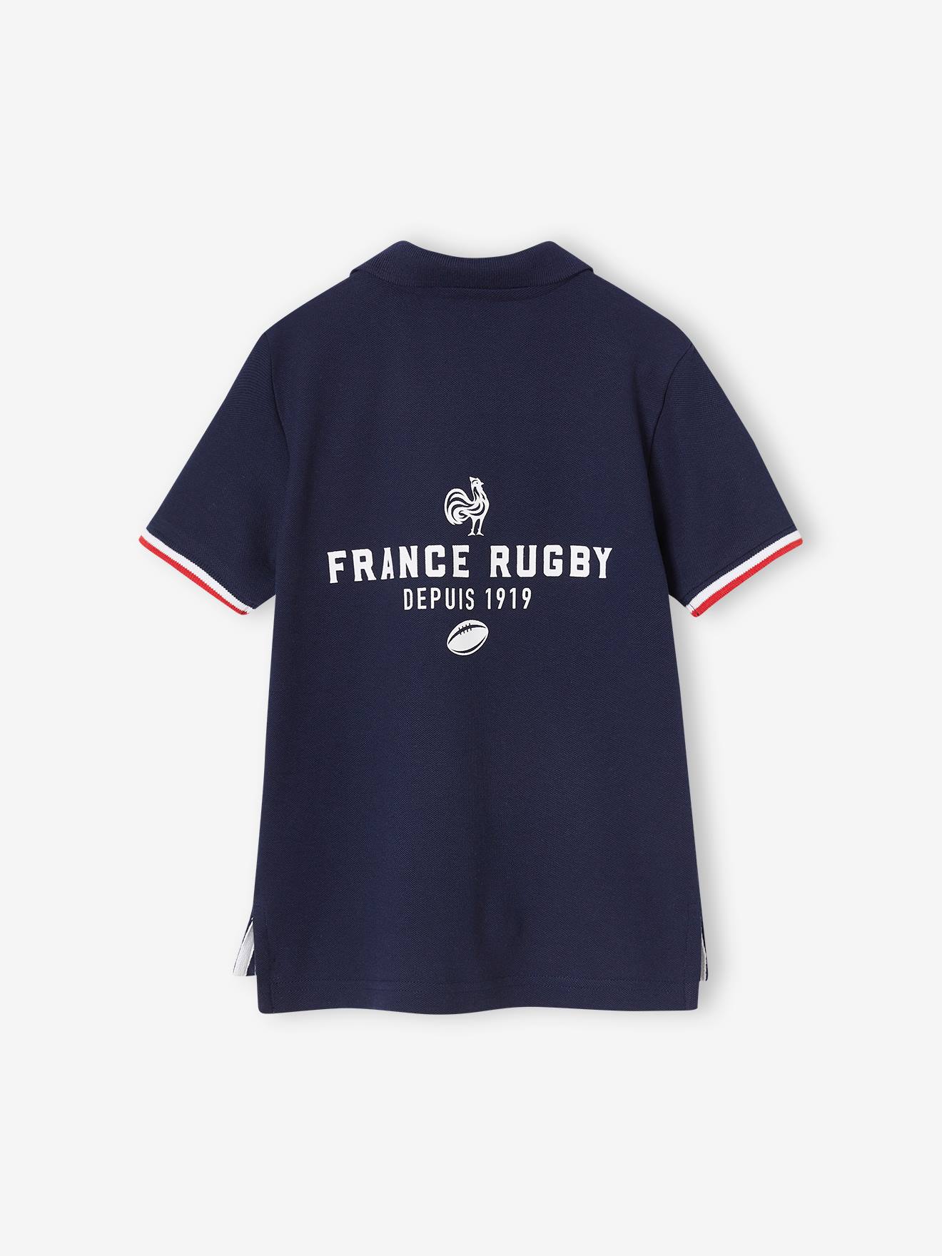 Polo manches courtes France Rugby® enfant marine