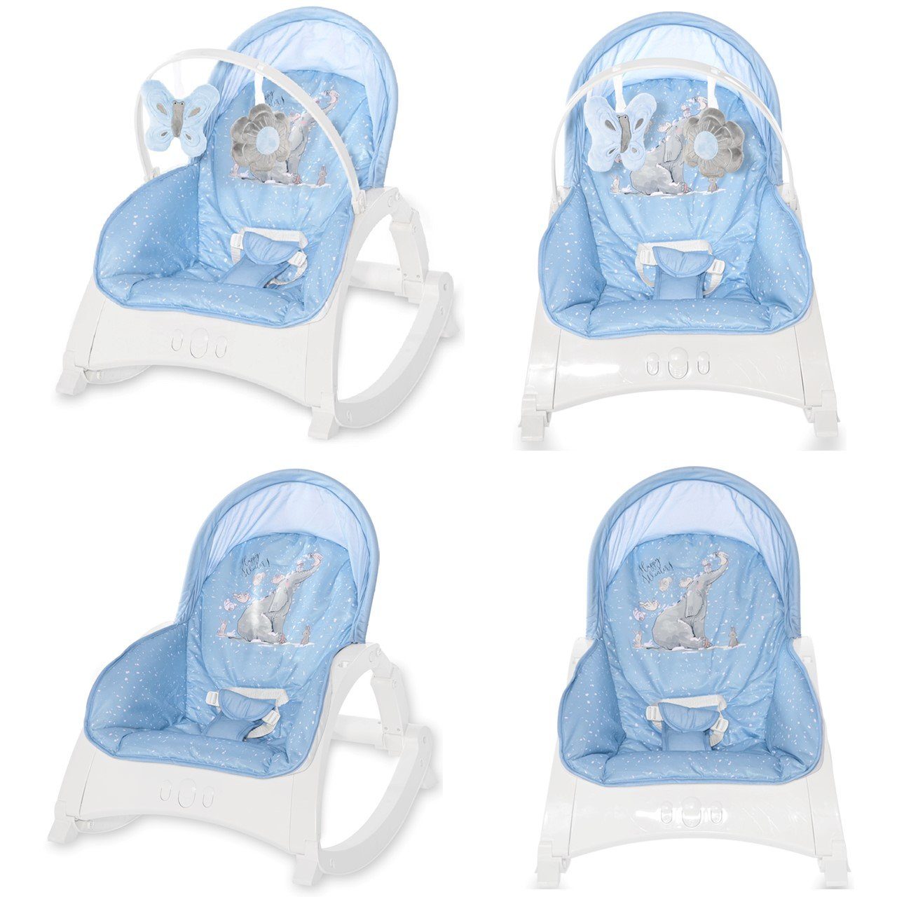 Lorelli Babywippe Babywippe und Stuhl ENJOY, mit Vibration, Musik, verstellbare Rückenlehne
