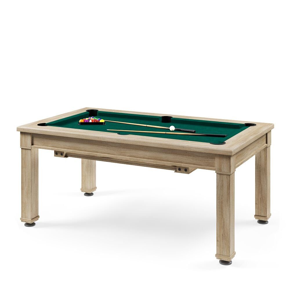 BISON Billardtisch Billard- und Esstisch Dolce Vita Eiche, Erhältlich in 5 ft (184x106 cm) und 6.5 ft (215x122 cm)
