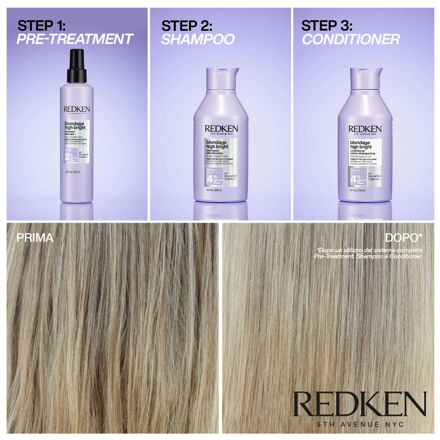 Șampon Blondage High Bright - Șampon pentru protecția culorii, Șampon iluminator