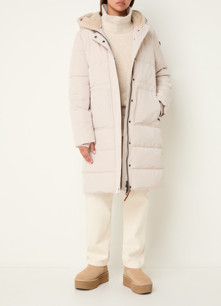 Moscow Abi quilted jacket with stitched pockets and hood
