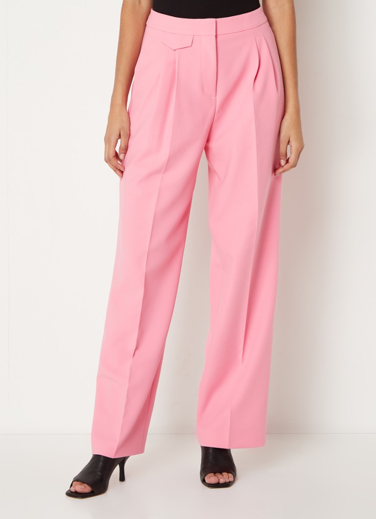HUGO BOSS Helepher high waist loose fit trousers with pleat detail