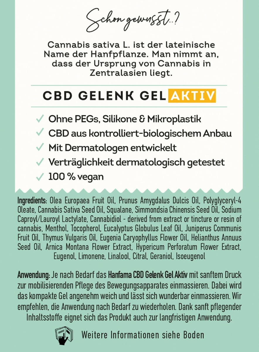CBD Gelenk Gel Aktiv, 50 ml