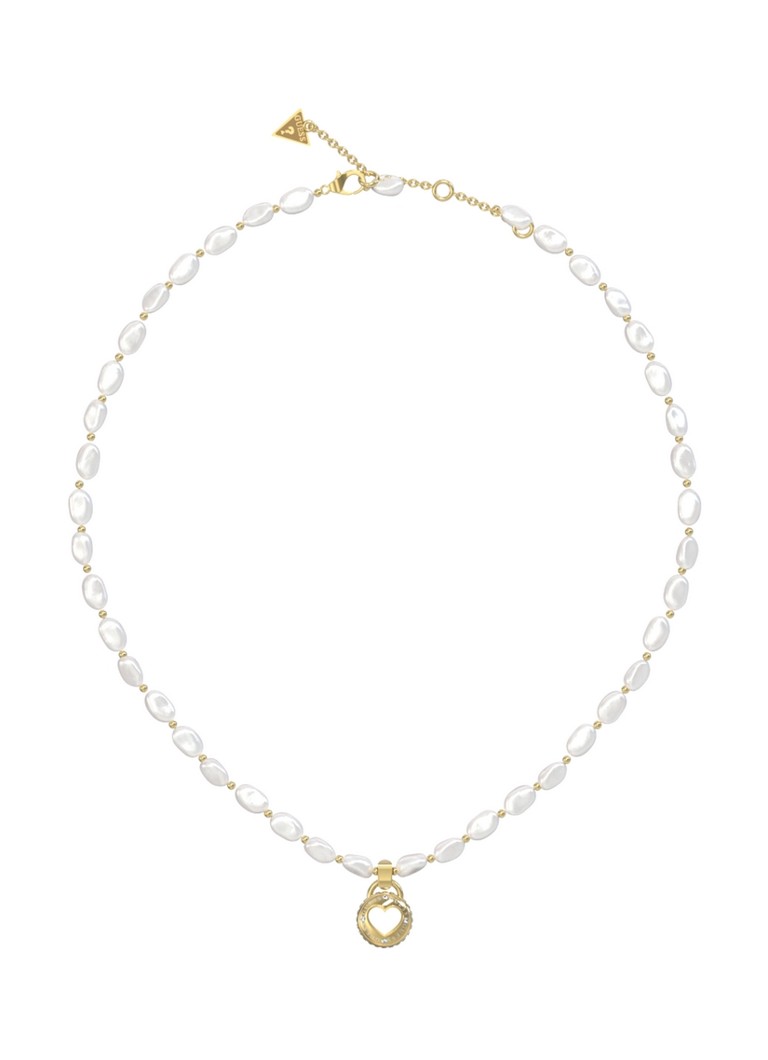 GUESS Pearl necklace with zirconia JUBN03339JWYGT-U
