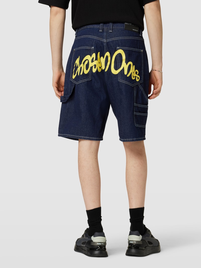 Bermudas in Denim-Optik in dunkelblau